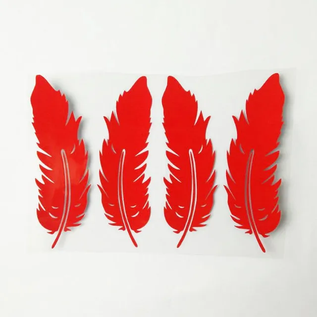 

Kırmzı Color Feather Car Sticker 4 PCs