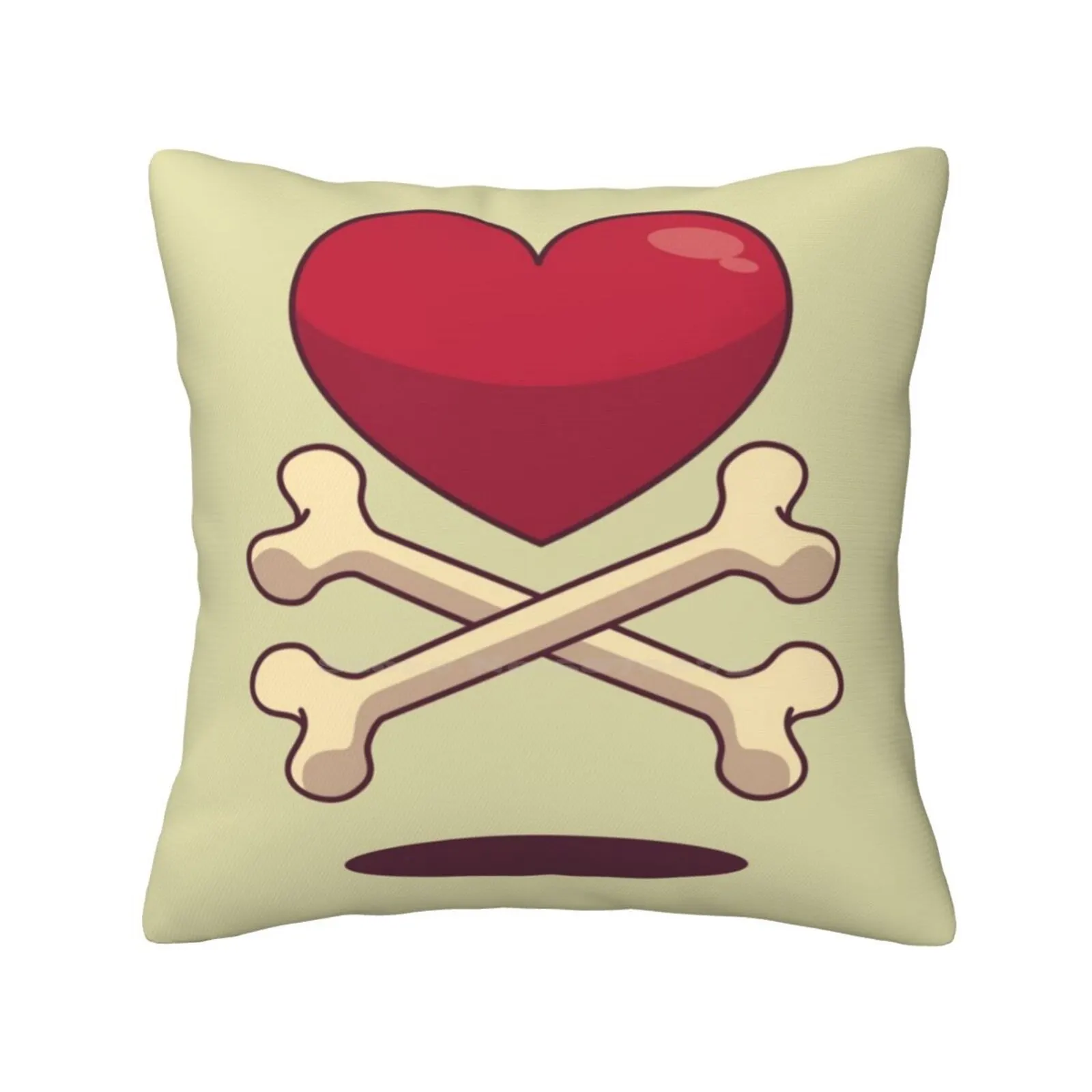 Bone Up On Love Home Sofa Car Waist Throw Federa Love Vector Heart Shinbone Light Shadow Freshinkstain