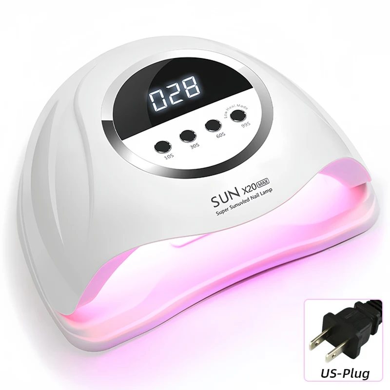 מנורת ייבוש לציפורניים UV LED בהספק 320W 72LEDS עם חיישן אוטומטי 4 טיימר מקצועית לייבוש ציפורניים בסלון מניקור
