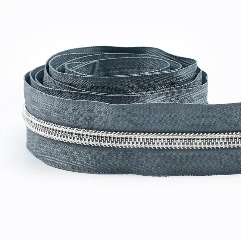 Nylon Zippers Silver Teeth Roll for Sewing and DIY Tailoring Accessories