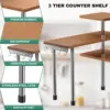 Bathroom Counter Organizer Corner Shelf – Bathroom Organization Bamboo 3 Tier Spice Rack Makeup Organizer Bookshelf Space Saving 5