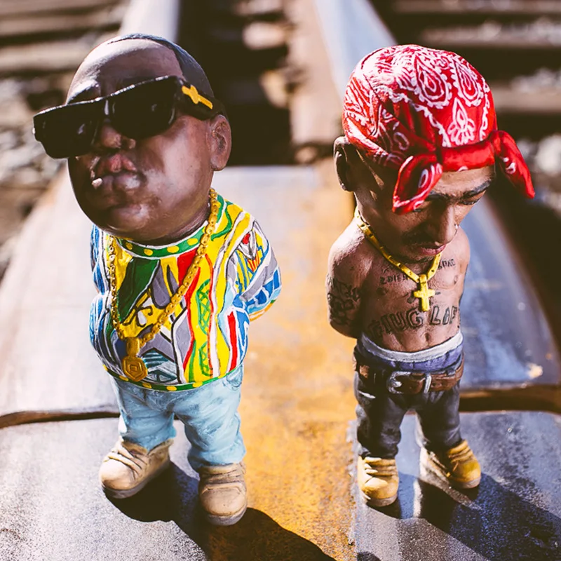 

10cm Hot! Hip Hop Rapper Bro Alkyne Legend Home Ornaments Decorations Auto Interior Resin Action Figure Toys Christmas Gift Doll