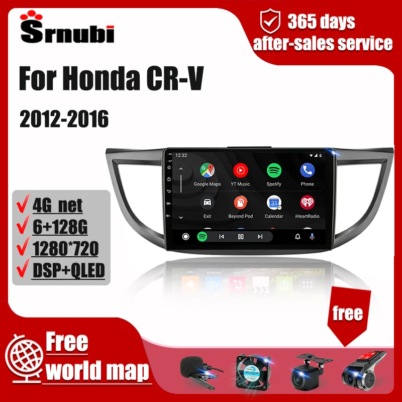 Автомагнитола на Android 11 для Honda CR-V CRV 4 RM 2012-2016 мультимедийный видеоплеер 2 Din