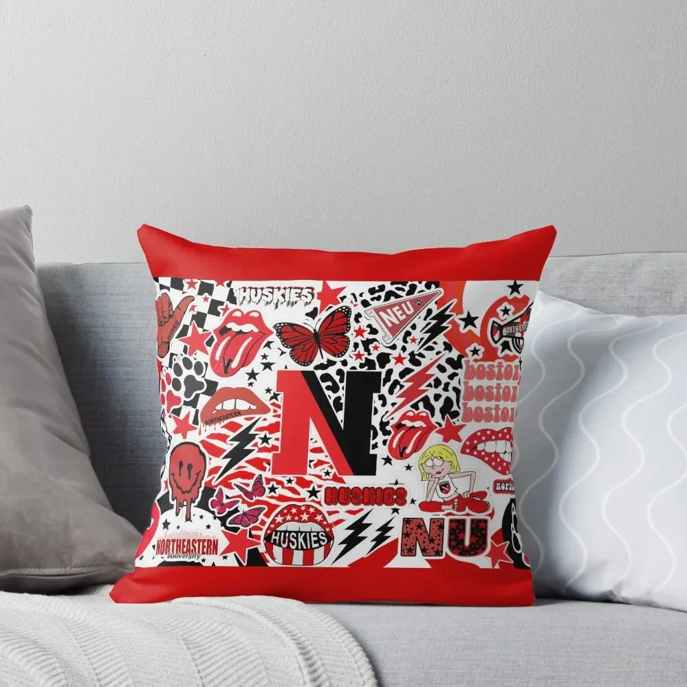 

Northeastern Collage Throw Pillow