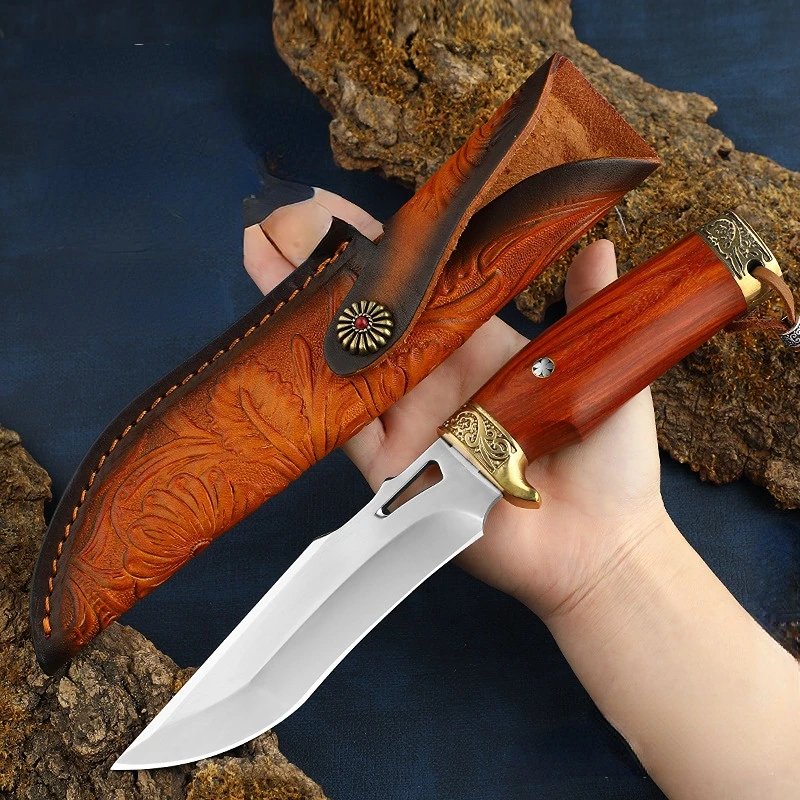 M390 Mirror Face Blade Hunting Straight Knife High Hardness Self