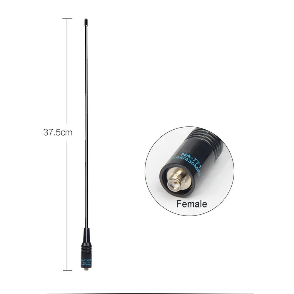 

NA-771 Antenna SMA-F Female VHF/UHF Dual Band Gain Antenna for Kenwood BaoFeng UV-5R UV-82 BF-888S CB Radio