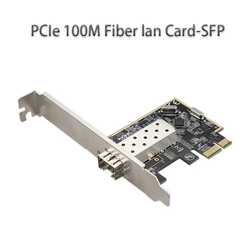 

Сетевая карта PCIE для игр, адаптер Ethernet, игровой адаптивный волоконный порт SFP, компьютерные аксессуары для настольного ПК PCIe 100M, волоконная lan Карта