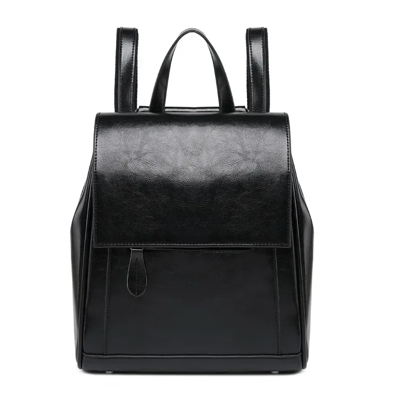 Genuine Leather Women Backpack Rucksack