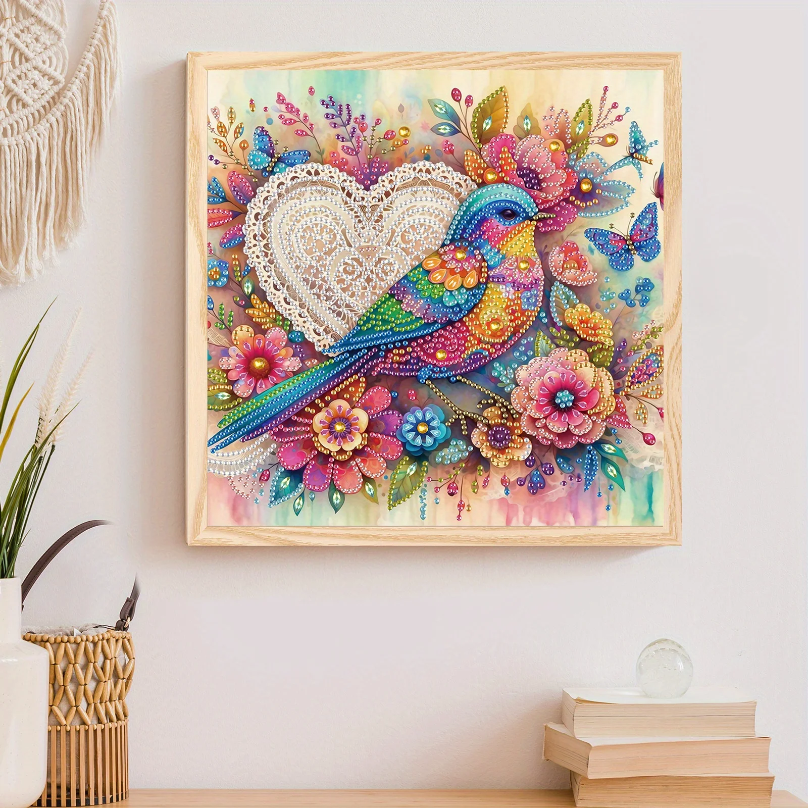 PIANTA CARNOSAICO PITTURA diamante disegno trapano rotondo completo fai da te arte artigianato