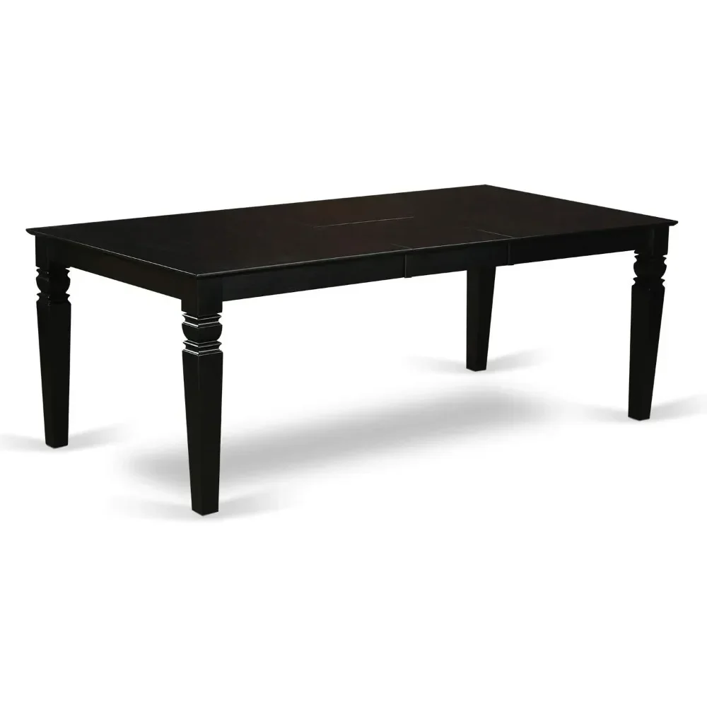 9 Piece Dining Room Furniture Set Includes a Rectangle Wooden Table with Butterfly Leaf and 2