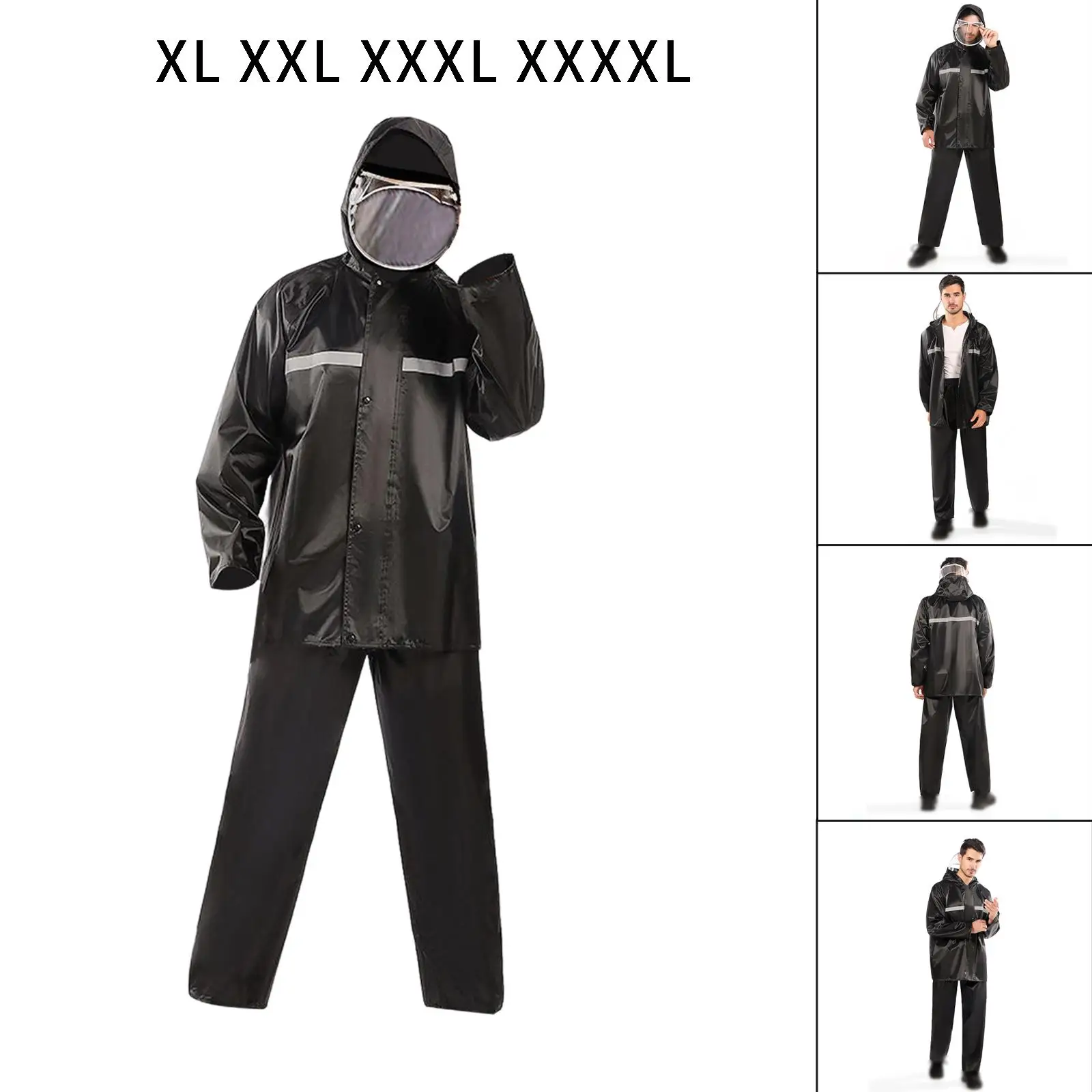 Rain suits for Men Jacket and Pants Lightweight Hooded Rain Gear for Travel