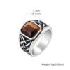 92784-e7d653.jpg Bagues ethniques Vintage à nœud Viking pour hommes, chevalière carrée en pierre naturelle en acier inoxydable, bijoux Punk à la mode