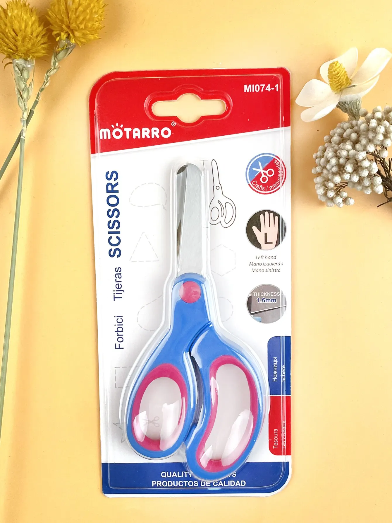 MOTARRO 왼손잡이 패브릭 가위 양재 가위 어린이 DIY 학생 가위 홈 바느질 종이 절단 도구 Accessorie