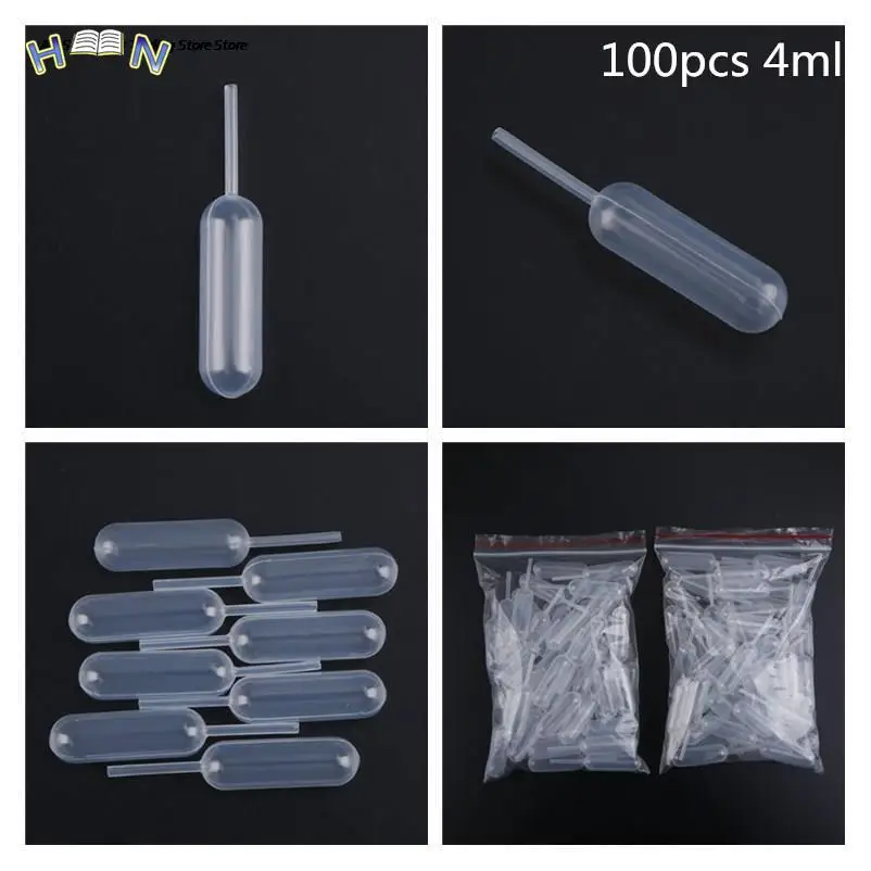 

New 100 Piece 4 Ml Plastic Squeeze Transfer Pipettes Dropper Disposable Pipettes For Strawberry Cupcake Ice Chocolate
