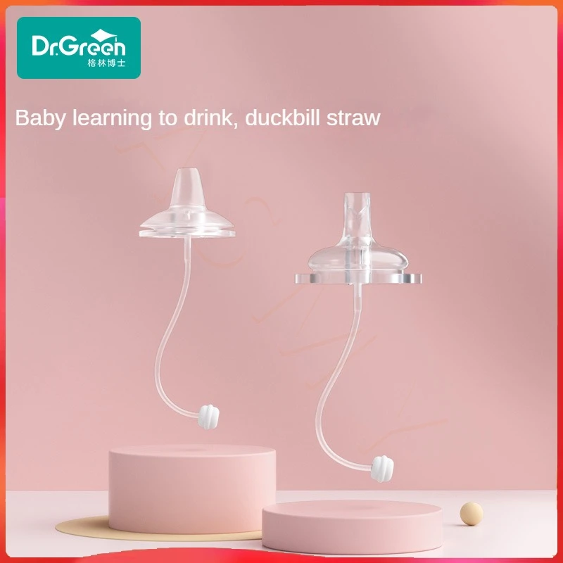 

Dr.Green Anti-colic Bottle straws 360° Gravity Ball Duckbill straws Wide Mouth Nipple Safe silicone material soft texture