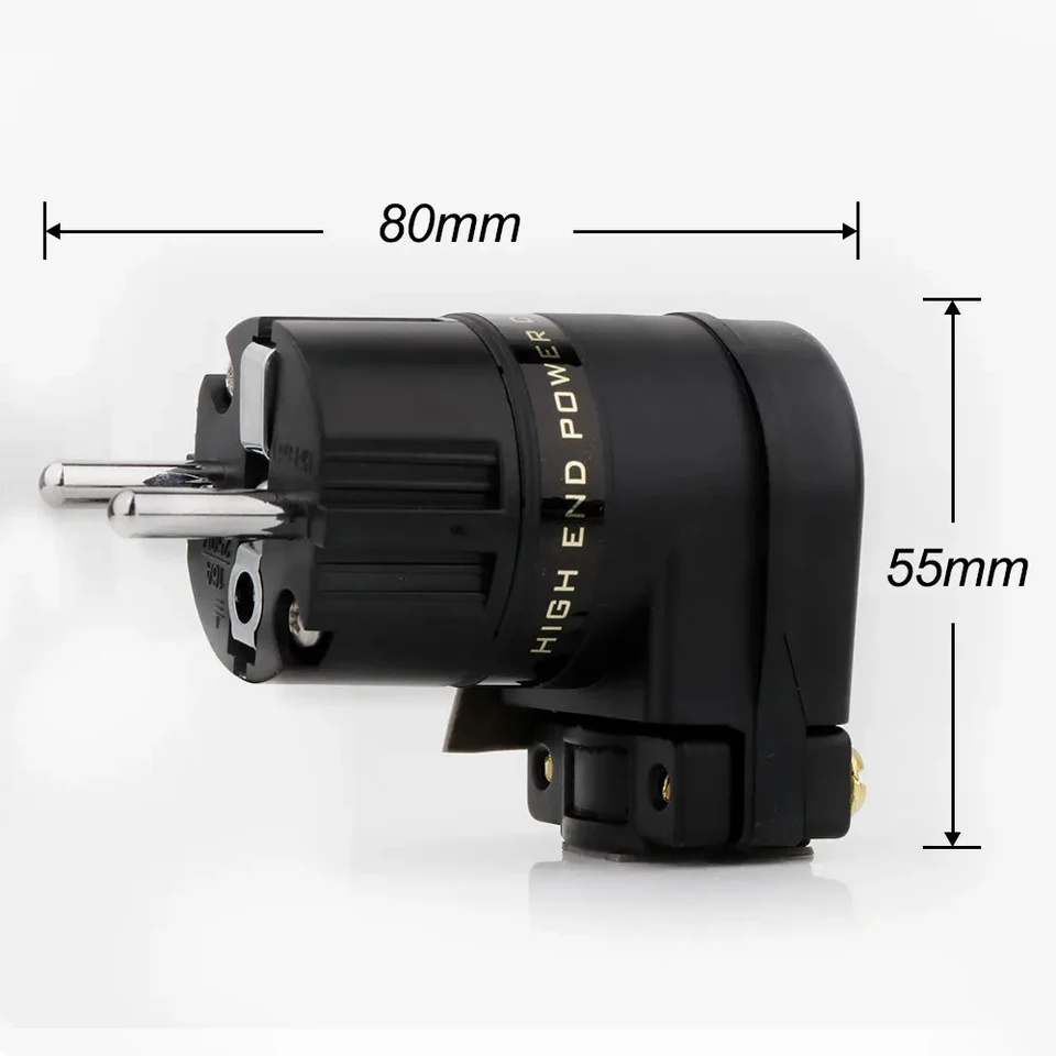 Spina Schuko HI-FI Rodiata + Connettore IEC C15 Per Cavo Alimentazione Audiofilo – Fai Da Te Hi-End