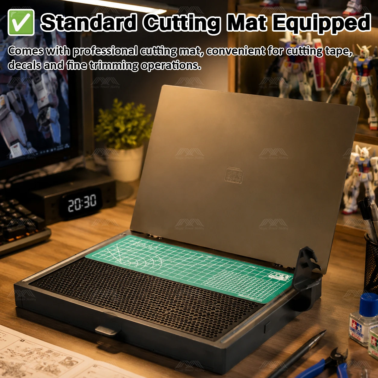 plamokojo pmkj018 workstation ver.2.0 basic hobby tool with cutting mat nipper stand for assembly model building workbench 4 PLAMOKOJO PMKJ018 Workstation Ver.2.0 Basic Hobby Tool with Cutting Mat Nipper Stand for Assembly Model Building Workbench 4