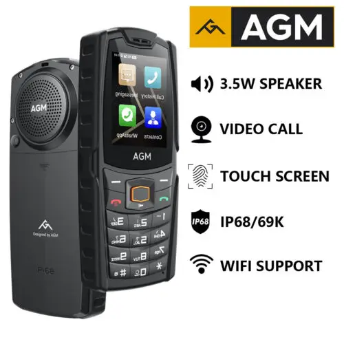 

English Russia Keypad Rugged Phone AGM M7 4G Volte Android Feature Phone Waterproof Touch Screen Mobile Phone 2500mAh Cellphone