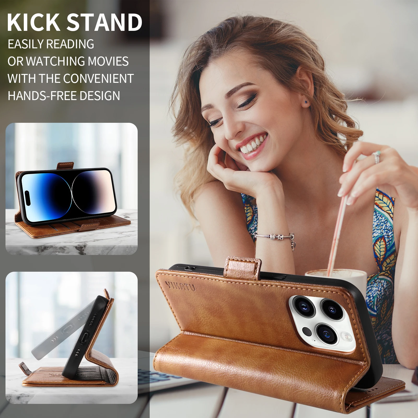 Leather Wallet Phone Case - Elegant and Durable Protection