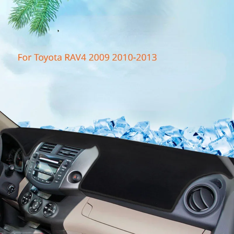 

For Toyota RAV4 2009 2010-2013 Car Dashboard Avoid Light Sun Shade Pad Instrument Platform Desk Cover Mat Carpets Accessories