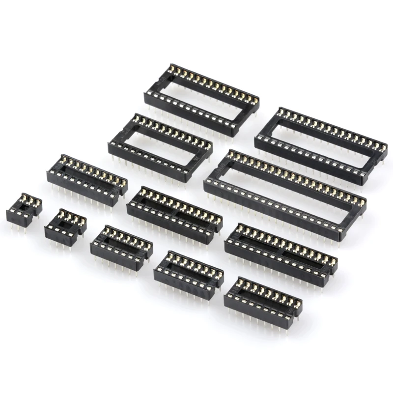 

10PCS Square Hole IC Sockets DIP6 DIP8 DIP14 DIP16 DIP18 DIP20 DIP28 DIP40 Connector DIP Socket 6 8 14 16 18 20 24 28 40Pins