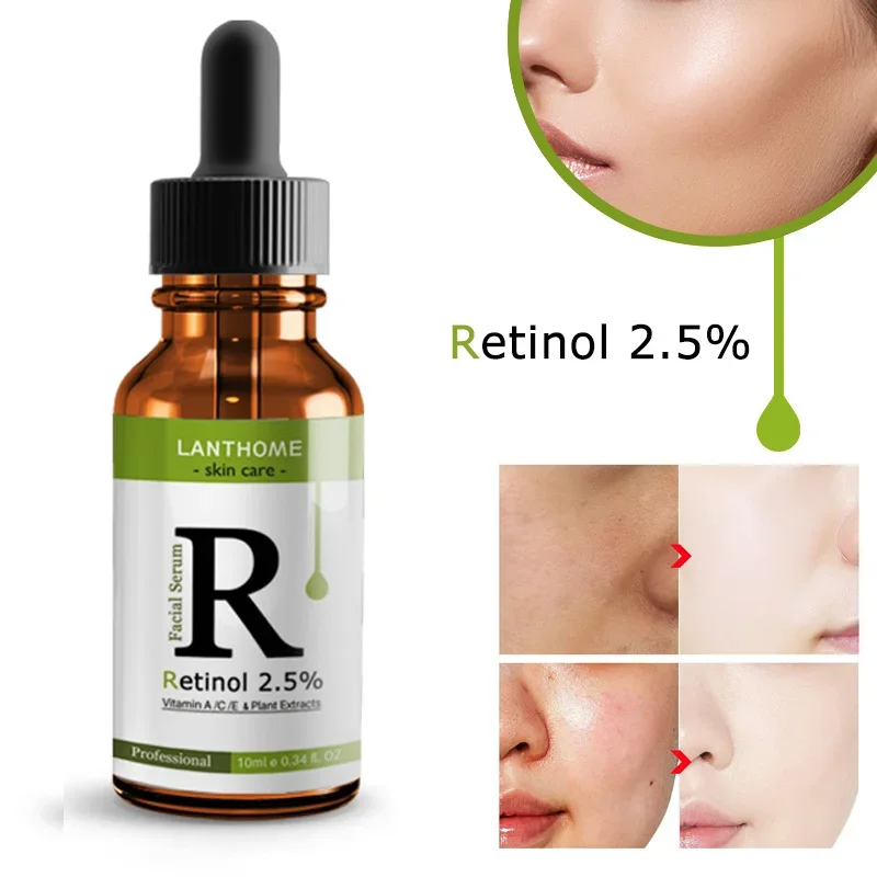 Retinol Serum Anti Wrinkle Fade Dark Spots Vitamin C Facial Serum Whiten Moisture Face Acne Treatment Essence Skin Care Products