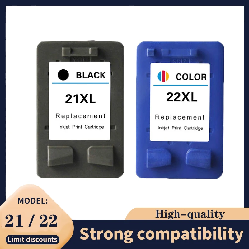 21 22 Xl Sostituzione Cartuccia D'Inchiostro Compatibile Per Stampante Hp 21Xl 22Xl Hp21 22 Deskjet F2180 F2280 F4180 F2200 F380 380