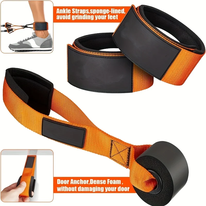 Ultimate 12-Piece Heavy Resistance Band Set with Handles - 300 LBS Latex