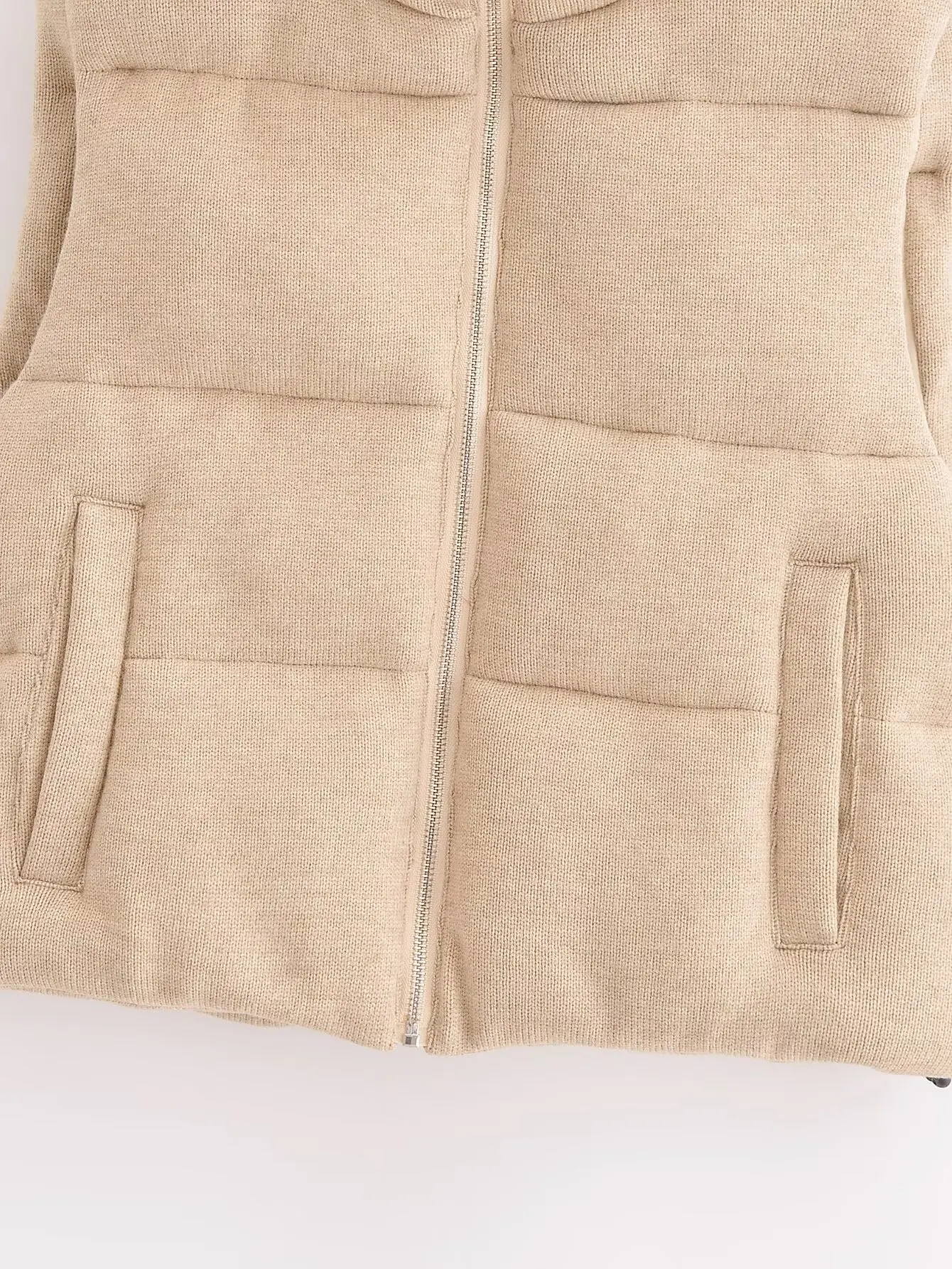 Women's Vest Parkas Jackets Coat Khaki Outwear Streetwear Fashion Elegant Sleeveless Tops Solid With Zipper Waistcoat Woman Coat