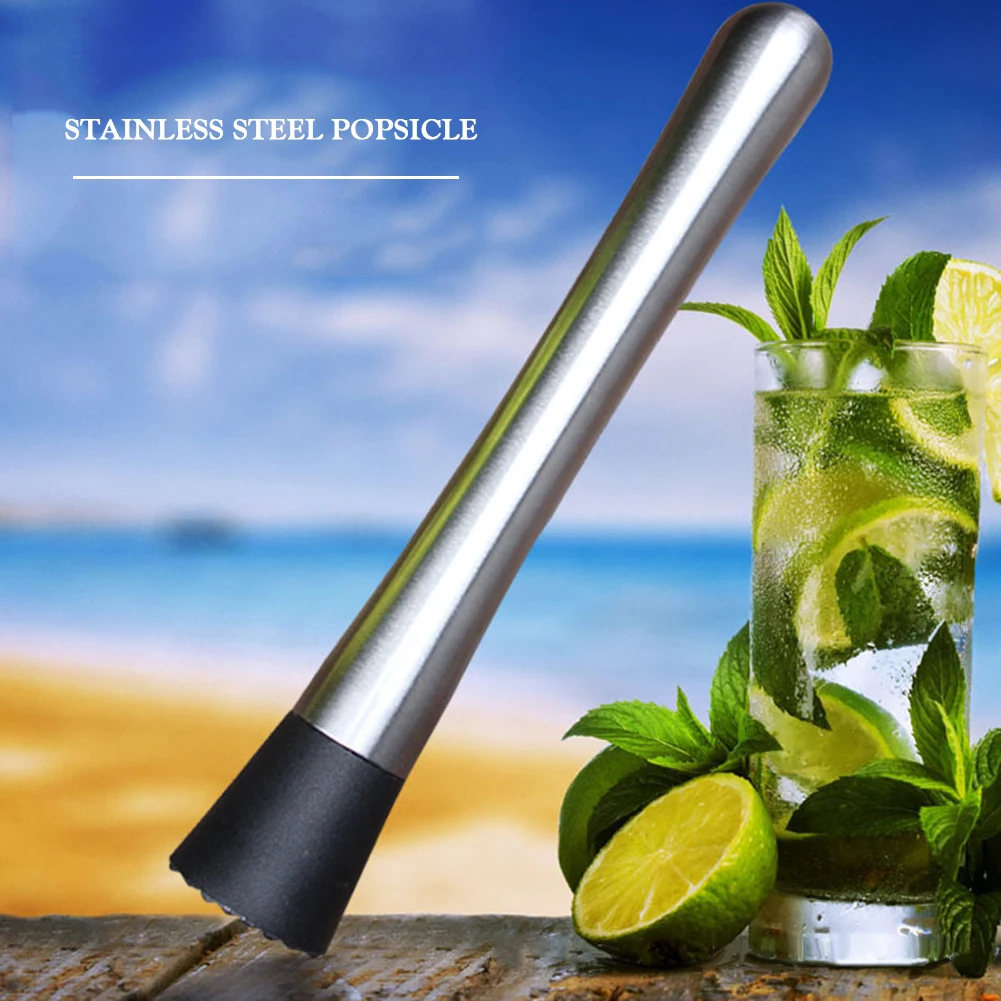 Wine Mixing Stick Muddler Cocktail Stirrer Shaker Ice Crusher Barware Tool Stainless Steel bar tools