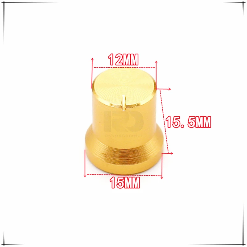 Potentiometer knob cap Aluminum knob 5PCS 15*15.5MM Straw hat shape metal knob Aluminum alloy knob Potentiometer cap Flower Shaped Inner Hole 6mm