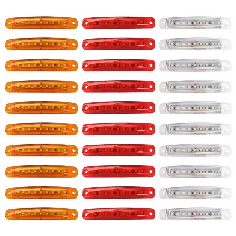 10Pcs 9 Smd Light Oval Clearance Trailer 24V Truck Truck Caravan Camion Led Side Marker Indicatore Luminoso 12V Luces Remolque