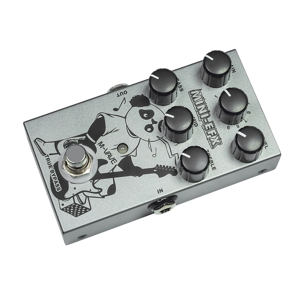 M-WAVE MINI EFX ギターエフェクター M-vave-mini-efxマルチペダル効果、4つのオーバードライブ効果