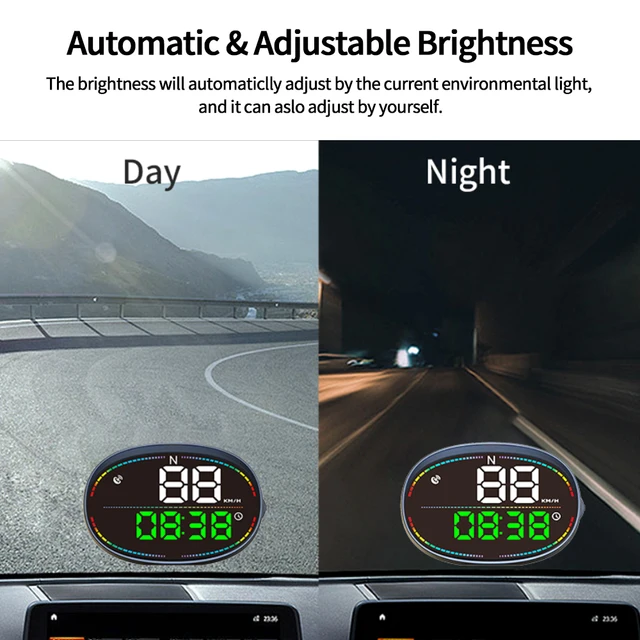 KWHUD HUD Head-up Display GPS Digital Speedometer for Car Motorcycle Gauge Odometer Clock Speed Alarm Auto Car Electronic Device - Image 6