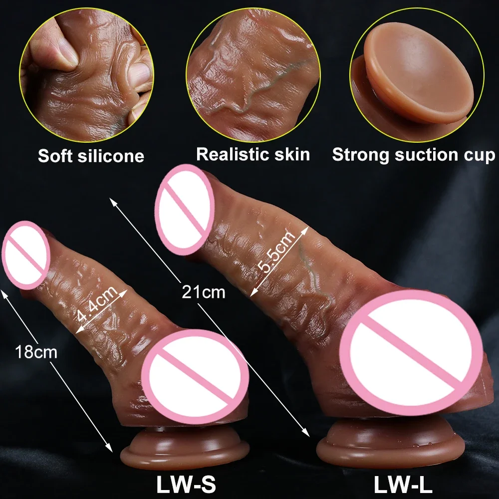 Realistic Silicone Penis Huge Soft Dildos for Women Masturbator Female Vagina Massage Anal Dick with Suction Cup Sex Product 18+