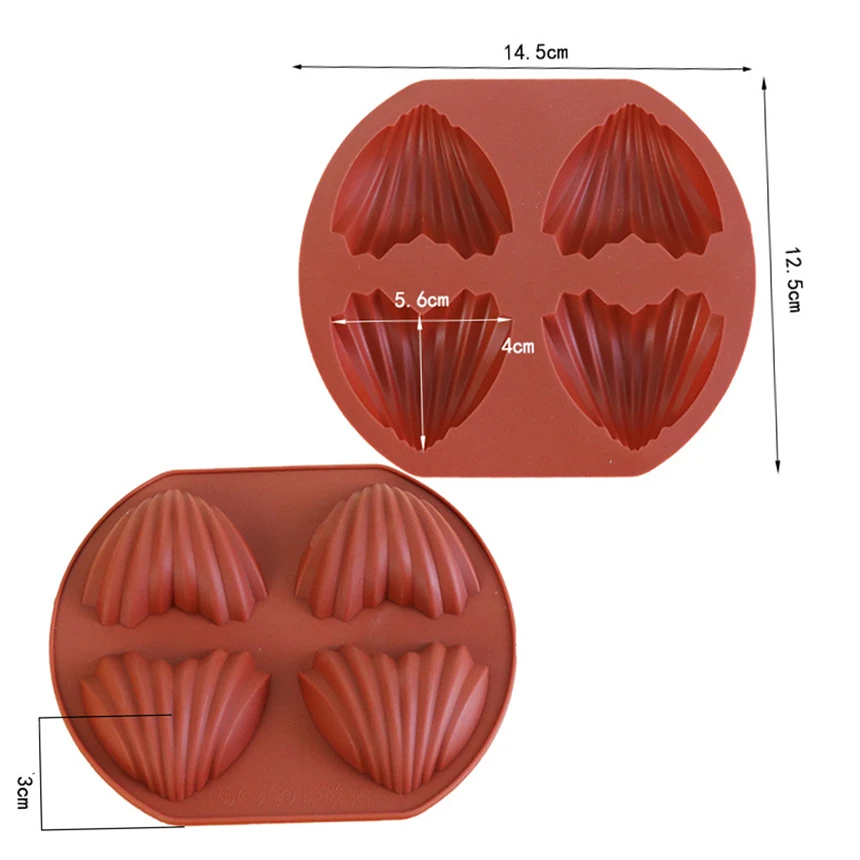 Shell Madeleine Cake Mold Silicone Baking Tool for DIY Cakes, Cookies, Chocolates, and ... - SKU SMCM1755 - UGI Packaging