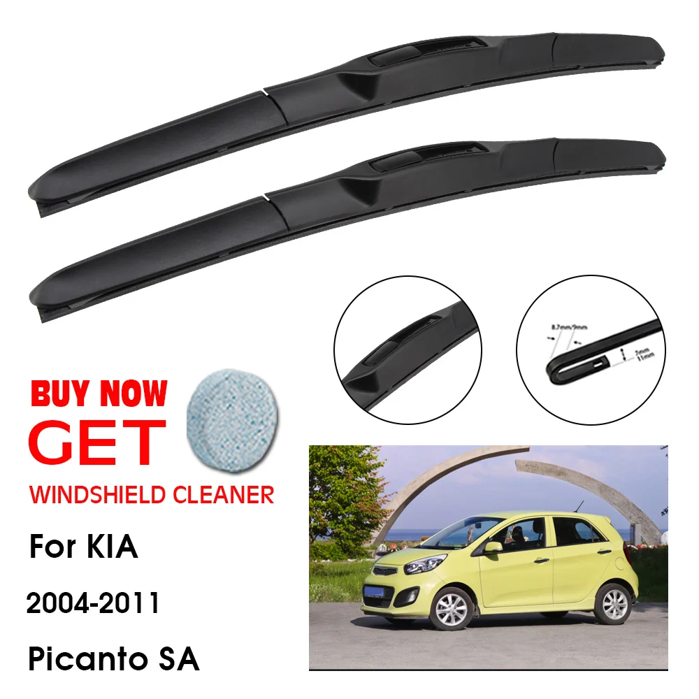 

Car Wiper Blade For KIA Picanto SA 22"+16" 2004-2011 Front Window Washer Windscreen Windshield Wipers Blades Accessories