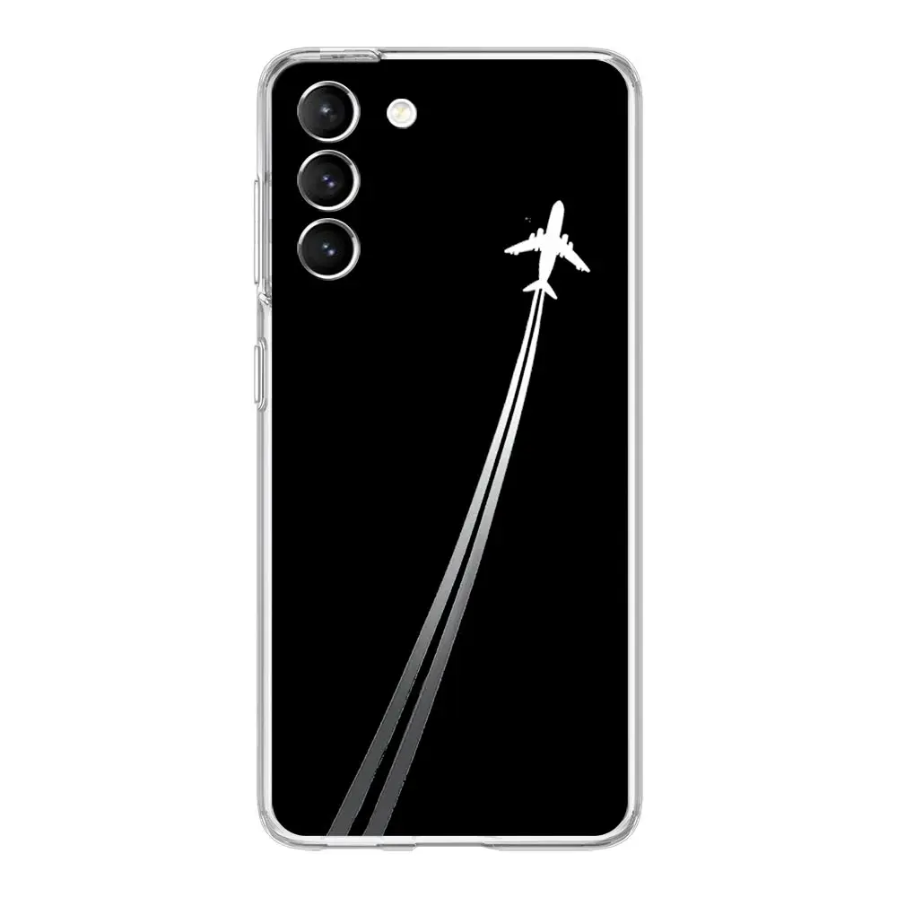Premium Soft Clear Phone Case with Airplane Design