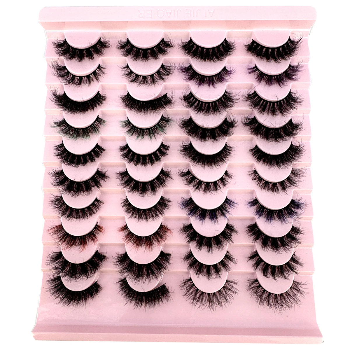 Description Picture 6 of itemwholesale mink eyelashes 3D Natural False 20 pairs Lashes Fluffy Wispy Natural Cross Cat eyeLashes Eyelash Extension Makeup