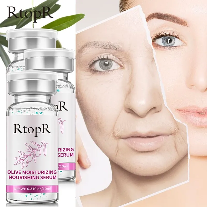 3PCS Olive Deep Repair Anti-aging Serum Face Care Acne Treatment Moisturizing Skin Care Whitening Essence Beauty Anti-wrinkle yoxier face serum moisturizing remove blackhead whitening anti wrinkle anti aging snails six peptide concentrate skin care 3pcs