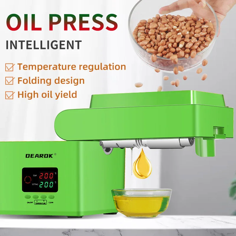 DEAROK-108 Oil Pressers oil press machine Household Small Stainless Steel Oil Press 820W