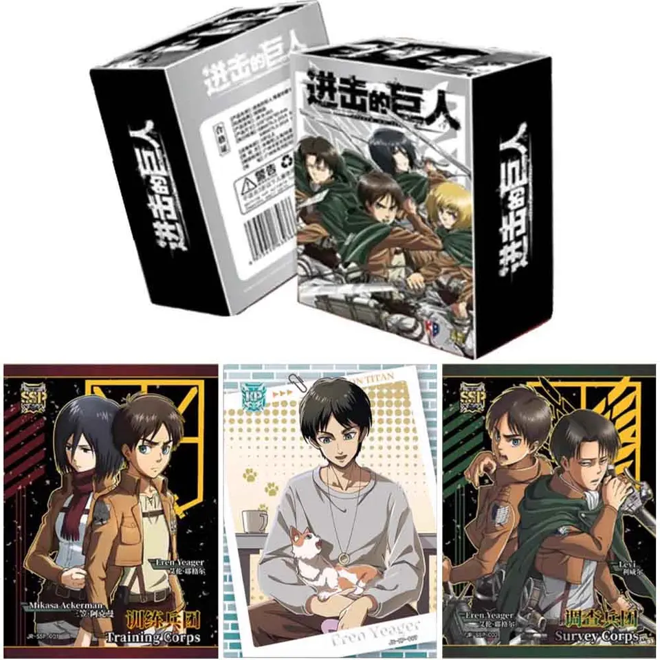 attack on titan card sleeves Yellow Can be used for any standard size card game Attack on Titan Levi Trading