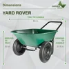 70007 The Original Yard Rover Dual-Wheel Home Garden Wheelbarrow Cart  55"D x 27.5"W x 27.5"H 3