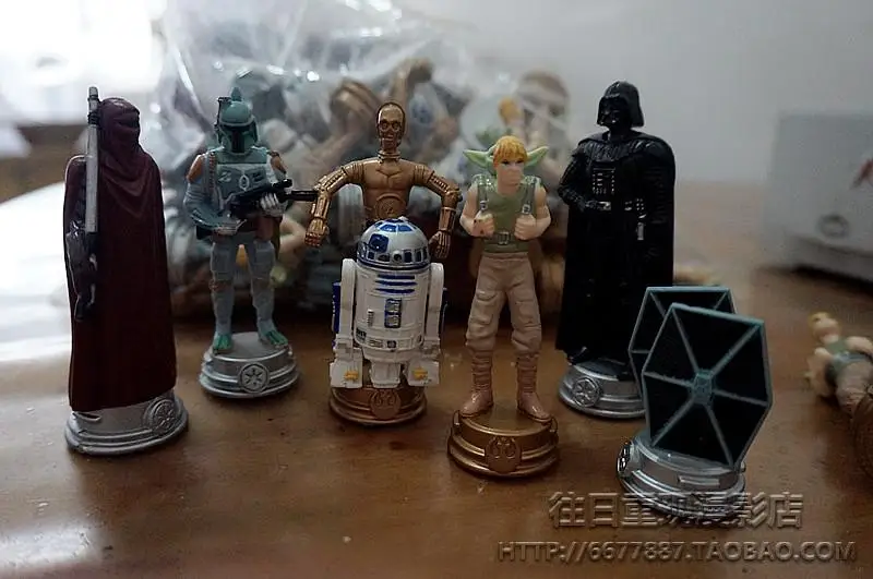 스타 워즈 전쟁 체스 R2-D2 C-3PO 대량 팩, 다스 베이더 스톰트루퍼 보바 펫 인형 선물, 장난감 모델, 애니메이션 피규어 수집 장식품