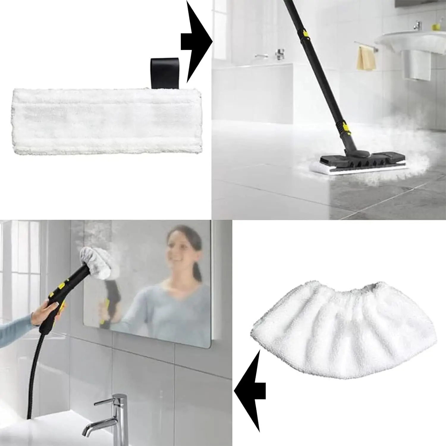 Description Picture 5 of itemReplacement Steam Cleaning Mop Cloths Floor Mop Pads For Karcher Easyfix SC1 SC2 SC3 SC4 SC5 Vacuum Cleaner Steam cleaner