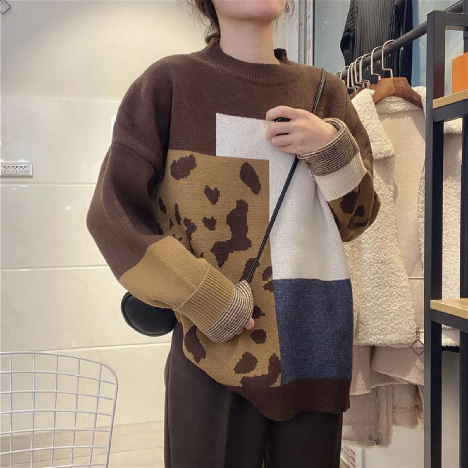 

Женский вязаный свитер с V-образным вырезом, свободный кашемировый джемпер, однотонный розовый свитер, весна-осень 2024