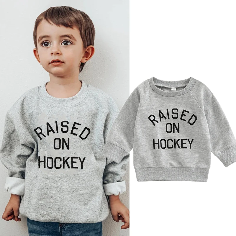 FOCUSNORM 0-3Y Autumn Causal Baby Boy Girls Sweatshirt T Shirts 4 Style Letter Printing Long Sleeve Pullover Outwear