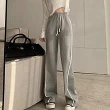 

Sports Pants Women's Spring and Autumn Loose Wide-leg Pants New Style Pants High Waist Straight Mopping Casual Pants