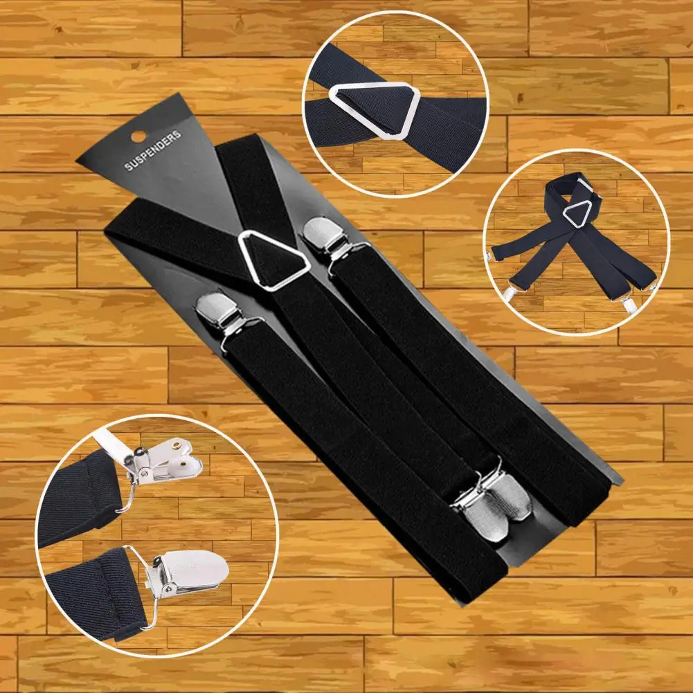 Good Brace Practical Adjustable Stretchy Fiber Washable Unisex Overalls Strap  Cross Straps Simple Operation