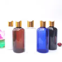 

250ML Lotion Bottle Soap Shampoo Dispenser Bottle For Bathroom Gold Head Round Sub-bottling PET Empty Bottles Cosmetic Cont H3V6